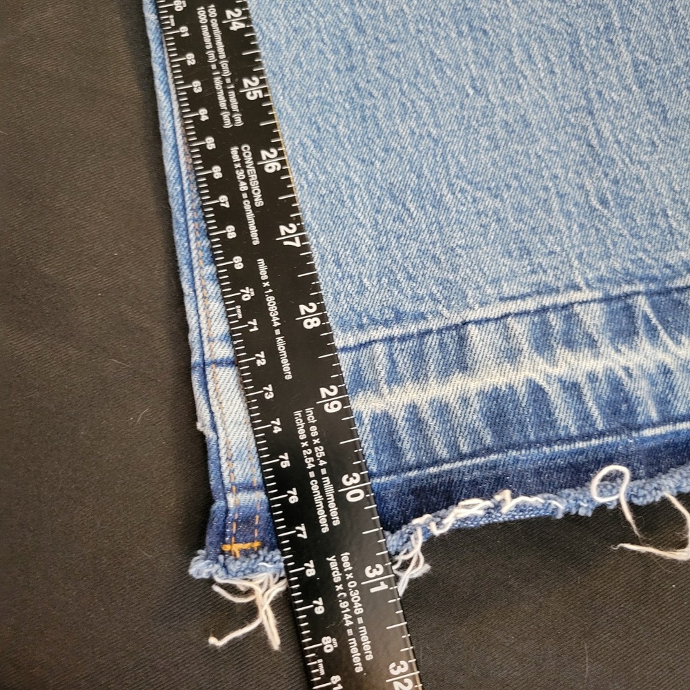 ABERCROMBIE & FITCH THE BAGGY LOW RISE WOMENS 27(30" WAIST) DENIM JEANS RAW HEM - Picture 6 of 6